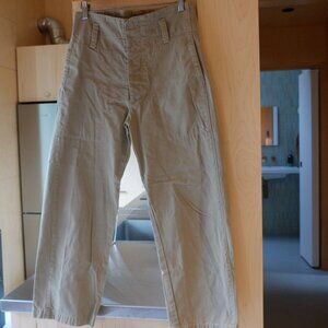 CARON CALLAHAN Lightweight high-waisted cotton twill cropped pants Sz. S